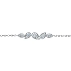 Chisholm Hunter 18ct White Gold 0.50ct Round Brilliant Pear Shaped Fancy Diamond Bracelet