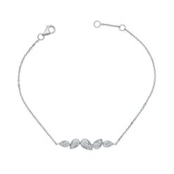 Chisholm Hunter 18ct White Gold 0.50ct Round Brilliant Pear Shaped Fancy Diamond Bracelet -Chisholm Hunter 15 122 01 0190 p 1 1