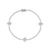 Chisholm Hunter 18ct White Gold Brilliant Cut 1.23ct Diamond Cluster Star Bracelet -Chisholm Hunter 15 122 01 0191 p 1