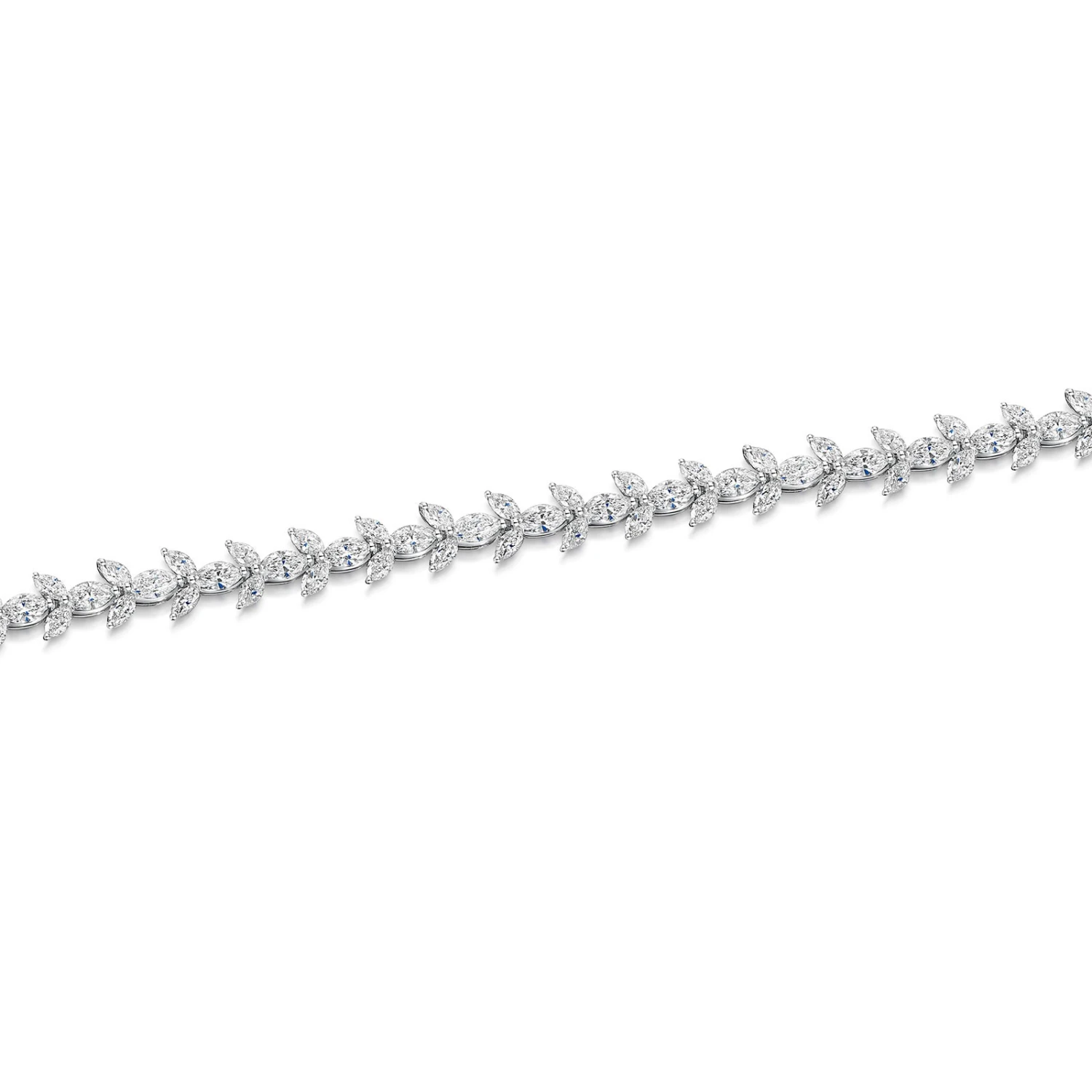 Chisholm Hunter 18ct White Gold Marquise Cut 7.81ct Daimond Bracelet 3 Chisholm Hunter 18ct White Gold Marquise Cut 7.81ct Daimond Bracelet - Image 2