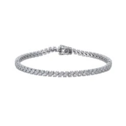 Chisholm Hunter 18ct White Gold Brilliant Cut 2.12ct Diamond Tennis Bracelet