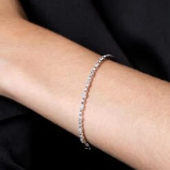 Chisholm Hunter 18ct White Gold Mixed Cut 1.40ct Diamond Bangle -Chisholm Hunter 15 122 01 0195 2