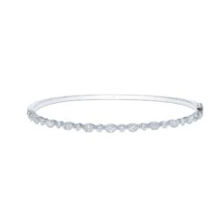 Chisholm Hunter 18ct White Gold Mixed Cut 1.40ct Diamond Bangle -Chisholm Hunter 15 122 01 0195 d 1
