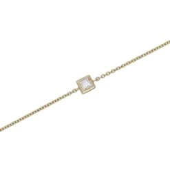 Chisholm Hunter 18ct Yellow Gold 0.14ct Princess Cut Diamond Bracelet