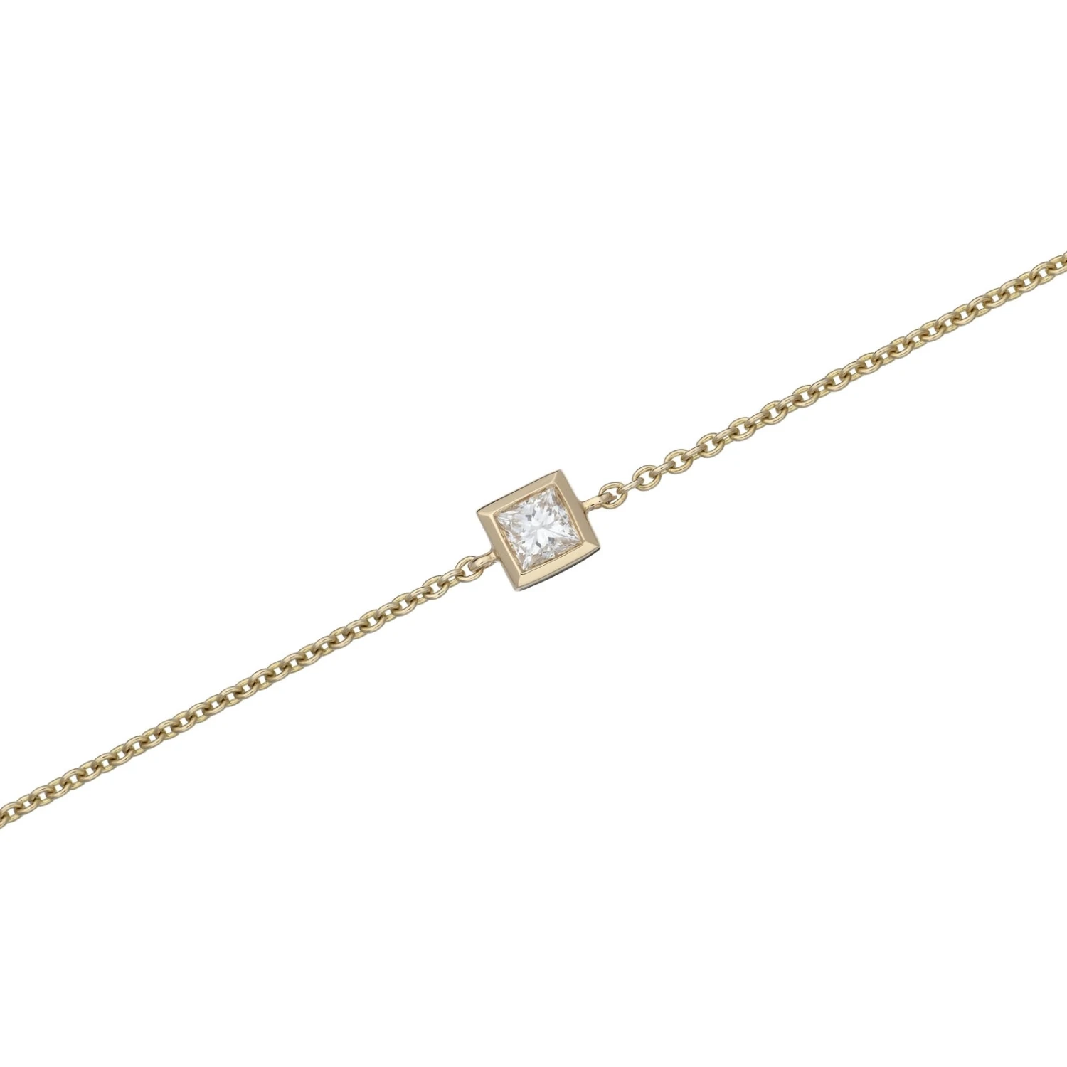 Chisholm Hunter 18ct Yellow Gold 0.14ct Princess Cut Diamond Bracelet 3 Chisholm Hunter 18ct Yellow Gold 0.14ct Princess Cut Diamond Bracelet