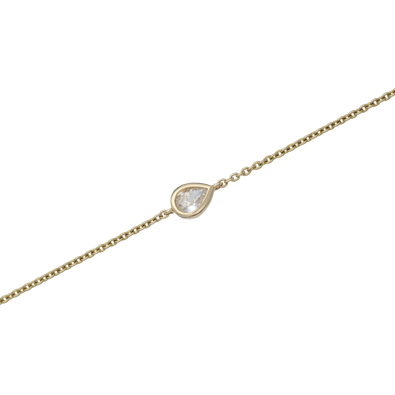 Chisholm Hunter 18ct Yellow Gold 0.14ct Pear Diamond Bracelet 3 Chisholm Hunter 18ct Yellow Gold 0.14ct Pear Diamond Bracelet