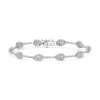 Chisholm Hunter 18ct White Gold Pear And Round Brilliant 3.25ct Diamond Cluster Bracelet