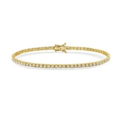 Chisholm Hunter 18ct Yellow Gold Brilliant Cut 1.25ct Diamond Tennis Bracelet
