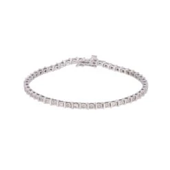 Chisholm Hunter 9ct White Gold 1.00ct Round Brilliant Cut Diamond Bracelet