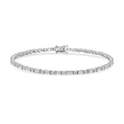 Chisholm Hunter 9ct White Gold Mix Cut 3.30ct Diamond Bracelet