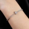 Chisholm Hunter 9ct White Gold 1.00ct Diamond Pear Toggle Bracelet -Chisholm Hunter 15 122 03 0077 om 1