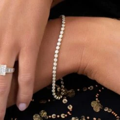 Chisholm Hunter 9ct Yellow Gold Brilliant Cut 3.00ct Diamond Bracelet -Chisholm Hunter 15 122 04 0020 lsc 4