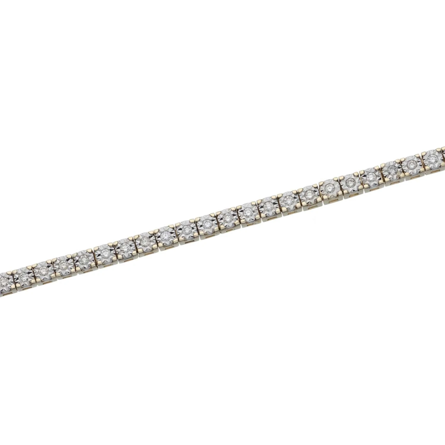 Chisholm Hunter 9ct Yellow Gold Brilliant Cut Diamond 1.00ct Tennis Bracelet 5 Chisholm Hunter 9ct Yellow Gold Brilliant Cut Diamond 1.00ct Tennis Bracelet - Image 3