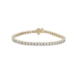 Chisholm Hunter 9ct Yellow Gold Brilliant Cut Diamond 1.00ct Tennis Bracelet