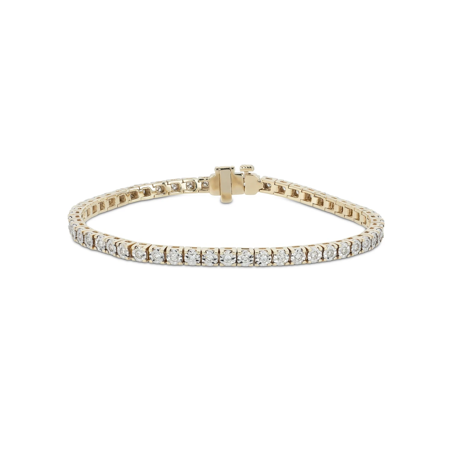 Chisholm Hunter 9ct Yellow Gold Brilliant Cut Diamond 1.00ct Tennis Bracelet 3 Chisholm Hunter 9ct Yellow Gold Brilliant Cut Diamond 1.00ct Tennis Bracelet