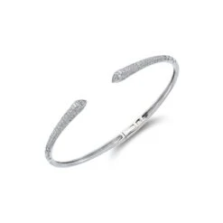 Chisholm Hunter 18ct White Gold Brilliant Cut 1.47ct Diamond Torque Bangle