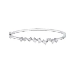 Chisholm Hunter 18ct White Gold 1.38ct Princess Cut Bangle -Chisholm Hunter 15 123 01 0054 d 1