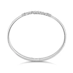 Chisholm Hunter 18ct White Gold Mixed Cut 1.53ct Diamond Bangle -Chisholm Hunter 15 123 01 0055 d2