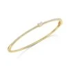 Chisholm Hunter 18ct Yellow Gold Emerald And Round Brilliant 0.57ct Diamond Bangle