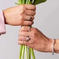 Chisholm Hunter 18ct White Gold Round Brilliant 1.22ct Diamond Open Wave Tennis Bangle -Chisholm Hunter 15 123 01 0058 om c 6