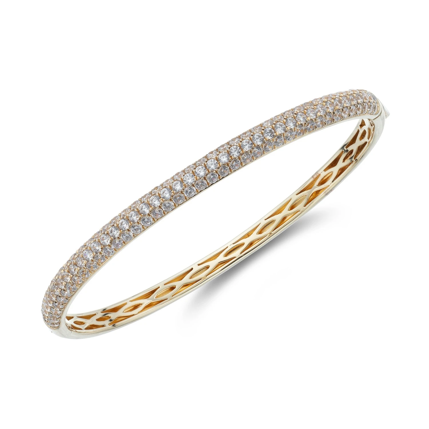 Chisholm Hunter 18ct Yellow Gold Brilliant Cut 3.35ct Diamond Pave Bangle 3 Chisholm Hunter 18ct Yellow Gold Brilliant Cut 3.35ct Diamond Pave Bangle