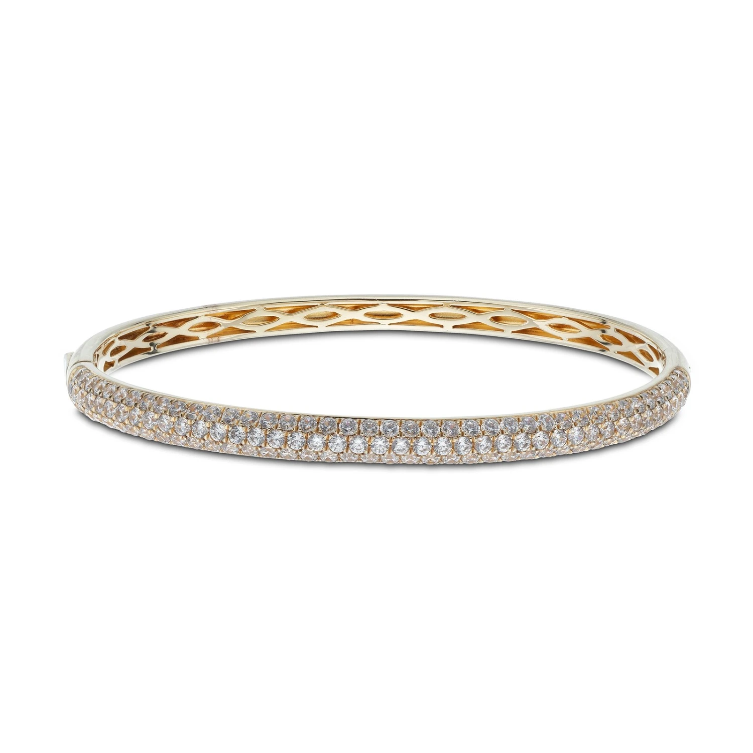 Chisholm Hunter 18ct Yellow Gold Brilliant Cut 3.35ct Diamond Pave Bangle 5 Chisholm Hunter 18ct Yellow Gold Brilliant Cut 3.35ct Diamond Pave Bangle - Image 3
