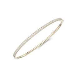 Chisholm Hunter 18ct Yellow Gold Brilliant Cut 0.93ct Diamond Claw Set Bangle