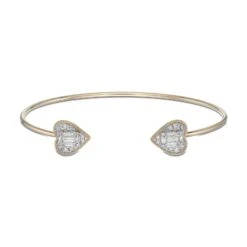 Chisholm Hunter 18ct Yellow Gold Mixed Cut 0.63ct Diamond Heart Cluster Bangle 13 Chisholm Hunter 18ct Yellow Gold Mixed Cut 0.63ct Diamond Heart Cluster Bangle -Chisholm Hunter 15 123 02 0021 d 1