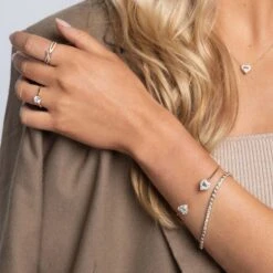 Chisholm Hunter 18ct Yellow Gold Mixed Cut 0.63ct Diamond Heart Cluster Bangle 16 Chisholm Hunter 18ct Yellow Gold Mixed Cut 0.63ct Diamond Heart Cluster Bangle -Chisholm Hunter 15 123 02 0021 om c 5