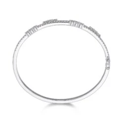 Chisholm Hunter 9ct White Gold Brilliant Cut Diamond 1.94ct Bangle -Chisholm Hunter 15 123 03 0054 white gold diamond bangle 2