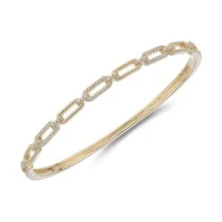 Chisholm Hunter 9ct Yellow Gold Brilliant Cut 0.41ct Diamond Bangle