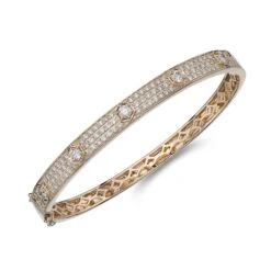 Chisholm Hunter 9ct Yellow Gold Brilliant Cut Diamond 1.94ct Pave Bangle
