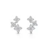 Chisholm Hunter 9ct White Gold Brilliant Cut Diamond 1.38ct Cluster Earrings
