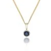 Chisholm Hunter 9ct Yellow Gold Sapphire Rub Over Pendant