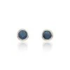 Chisholm Hunter 9ct Yellow Gold Sapphire Rub Over 3mm Earrings -Chisholm Hunter 16 125 06 0022