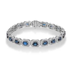 Chisholm Hunter 18ct White Gold Sapphire And Diamond Bracelet