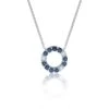Chisholm Hunter 9ct White Gold Brilliant Cut 0.36ct Sapphire And Diamond Circle Necklace -Chisholm Hunter 16 125 22 0006 hero