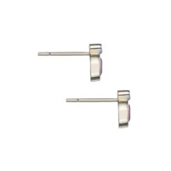 Chisholm Hunter 9ct Yellow Gold Diamond And 0.10ct Ruby Earrings -Chisholm Hunter 16 126 06 0011 d 1 1