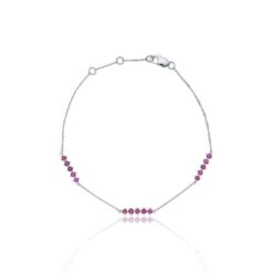 Chisholm Hunter 9ct White Gold 0.45ct Ruby Bracelet