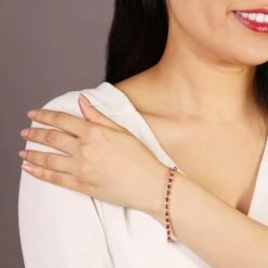 Chisholm Hunter 9ct Yellow Gold 0.15ct Brilliant Cut Ruby And Diamond Bracelet 9 Chisholm Hunter 9ct Yellow Gold 0.15ct Brilliant Cut Ruby And Diamond Bracelet -Chisholm Hunter 16 126 10 0001 lifestyle