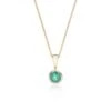 Chisholm Hunter 9ct Yellow Gold Emerald Rub Over Pendant