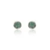 Chisholm Hunter 9ct Yellow Gold Emerald Rub Over Earrings -Chisholm Hunter 16 127 06 0009