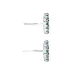 Chisholm Hunter 18ct White Gold 0.42ct Emerald And 0.40ct Round Brilliant Diamond Circle Earrings 7 Chisholm Hunter 18ct White Gold 0.42ct Emerald And 0.40ct Round Brilliant Diamond Circle Earrings -Chisholm Hunter 16 127 07 0012 d 1