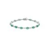 Chisholm Hunter 18ct White Gold Oval Emerald 5.30ct And 1.35ct Diamond Bracelet -Chisholm Hunter 16 127 11 0004