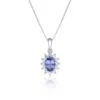 Chisholm Hunter 9ct White Gold Diamond 0.14ct And Tanzanite Halo Pendant 1 Chisholm Hunter 9ct White Gold Diamond 0.14ct And Tanzanite Halo Pendant -Chisholm Hunter 16 128 01 0054
