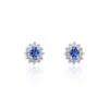 Chisholm Hunter 9ct White Gold 0.10ct Diamond And Tanzanite Halo Earrings -Chisholm Hunter 16 128 06 0001 2