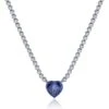 Chisholm Hunter 18ct White Gold 2.07ct Heart Cut Tanzanite And Diamond Tennis Necklace -Chisholm Hunter 16 128 24 0009 p 1