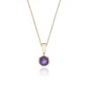 Chisholm Hunter 9ct Yellow Gold Amethyst Rub Over Pendant -Chisholm Hunter 16 129 02 0016 p 1