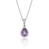 Chisholm Hunter 18ct White Gold Diamond 0.12ct And Amethyst 0.82ct Halo Pendant 2 Chisholm Hunter 18ct White Gold Diamond 0.12ct And Amethyst 0.82ct Halo Pendant -Chisholm Hunter 16 129 03 0014
