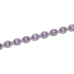 Chisholm Hunter 18ct White Gold 10.30ct Oval Pink Sapphire & 3.00ct Round Brilliant Diamond Bracelet 13 Chisholm Hunter 18ct White Gold 10.30ct Oval Pink Sapphire & 3.00ct Round Brilliant Diamond Bracelet -Chisholm Hunter 16 132 11 0002 d 1